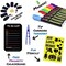 8 Multicolored Liquid Chalk Markers with Magnetic Blackboard, Stencils & Labels
